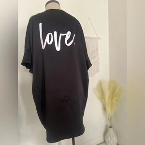 Victoria Secret Love Kimono | O/S | Women’s Logo Robes | Black Satin Silk Robe